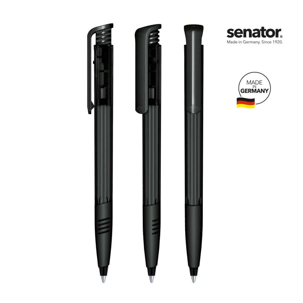 Senator Super Hit Clear Plastic Ballpen with Soft Grip