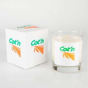 240G CLEAR GLASS SCENTED CANDLE IN A LIDDED GIFT BOC