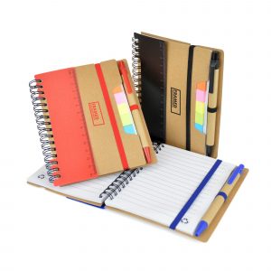 3-IN-1 NATURAL NOTEBOOK WITH RECYCLED PAPER