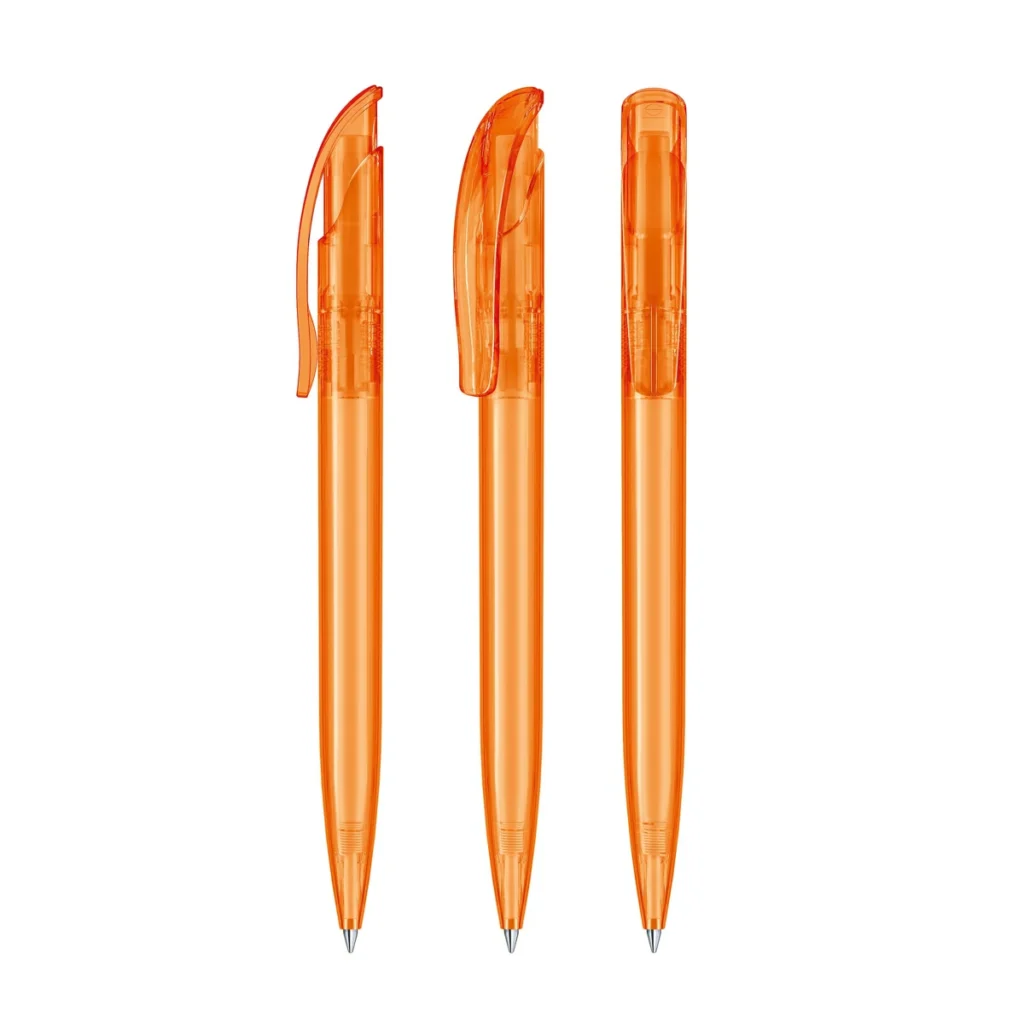 Senator Challenger Clear Plastic Ball Pen in Orange 151