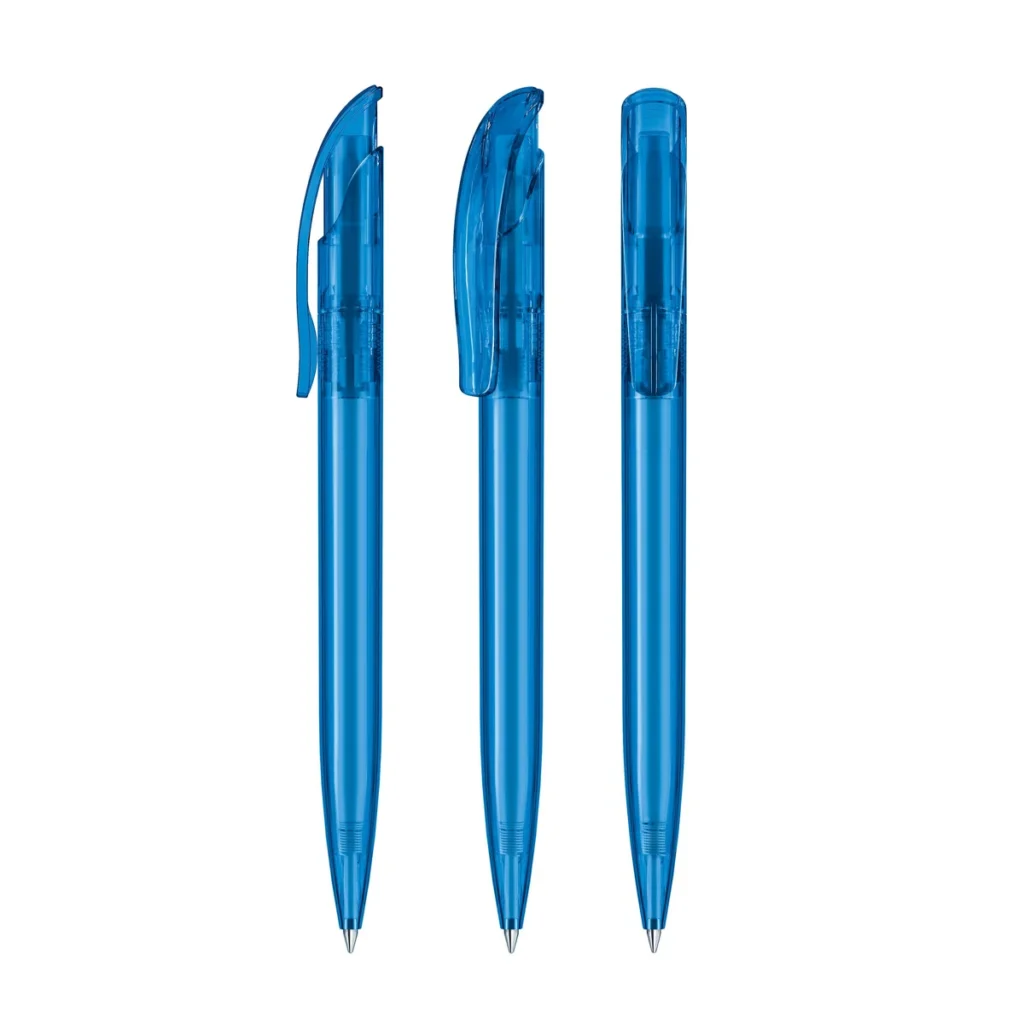 Senator Challenger Clear Plastic Ball Pen in Full Blue 2935