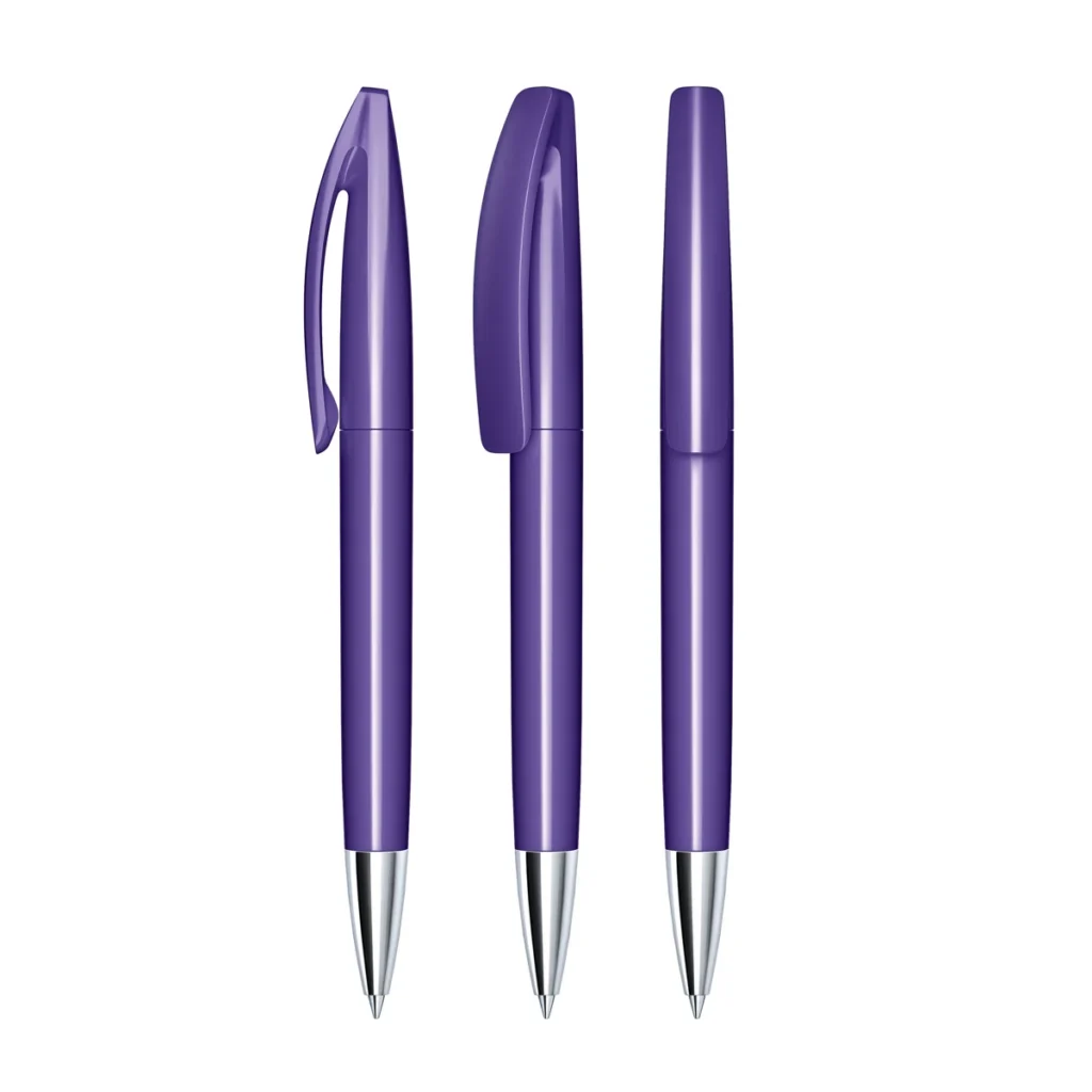 Senator Bridge Polished Plastic Ball Pen With Metal Tip in Purple 267