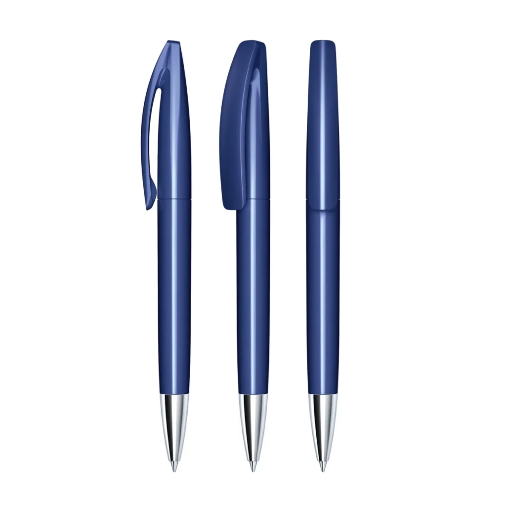 Senator Bridge Polished Plastic Ball Pen With Metal Tip in Dark Blue 2757