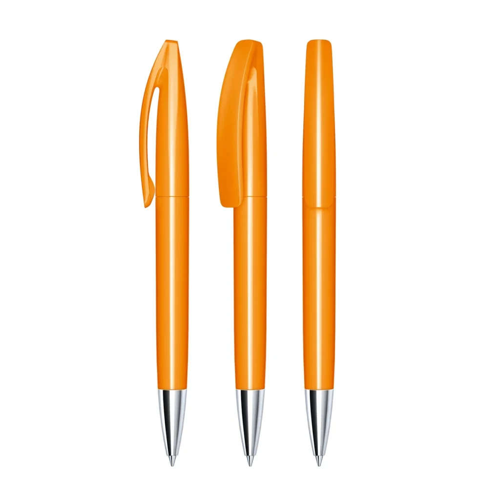 Senator Bridge Polished Plastic Ball Pen With Metal Tip in Orange 151