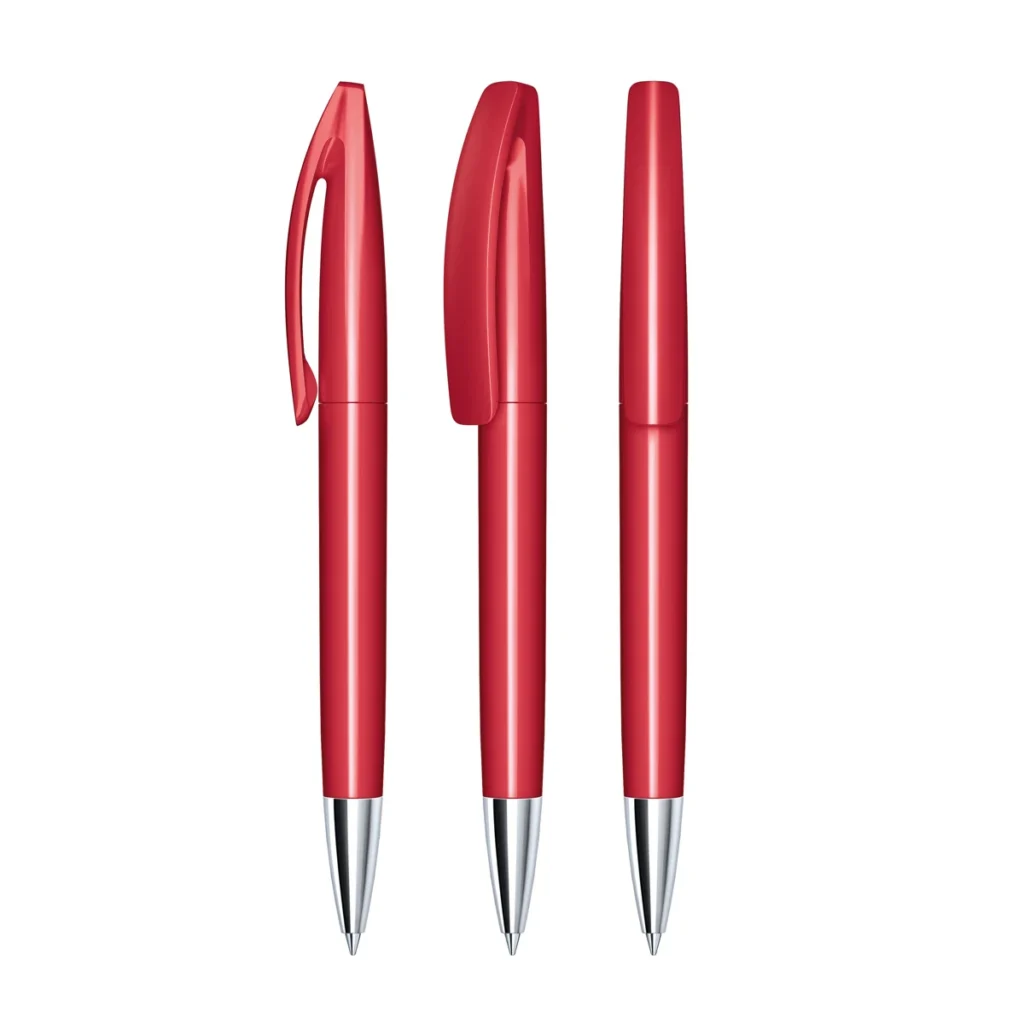 Senator Bridge Polished Plastic Ball Pen With Metal Tip in Cherry Red 201