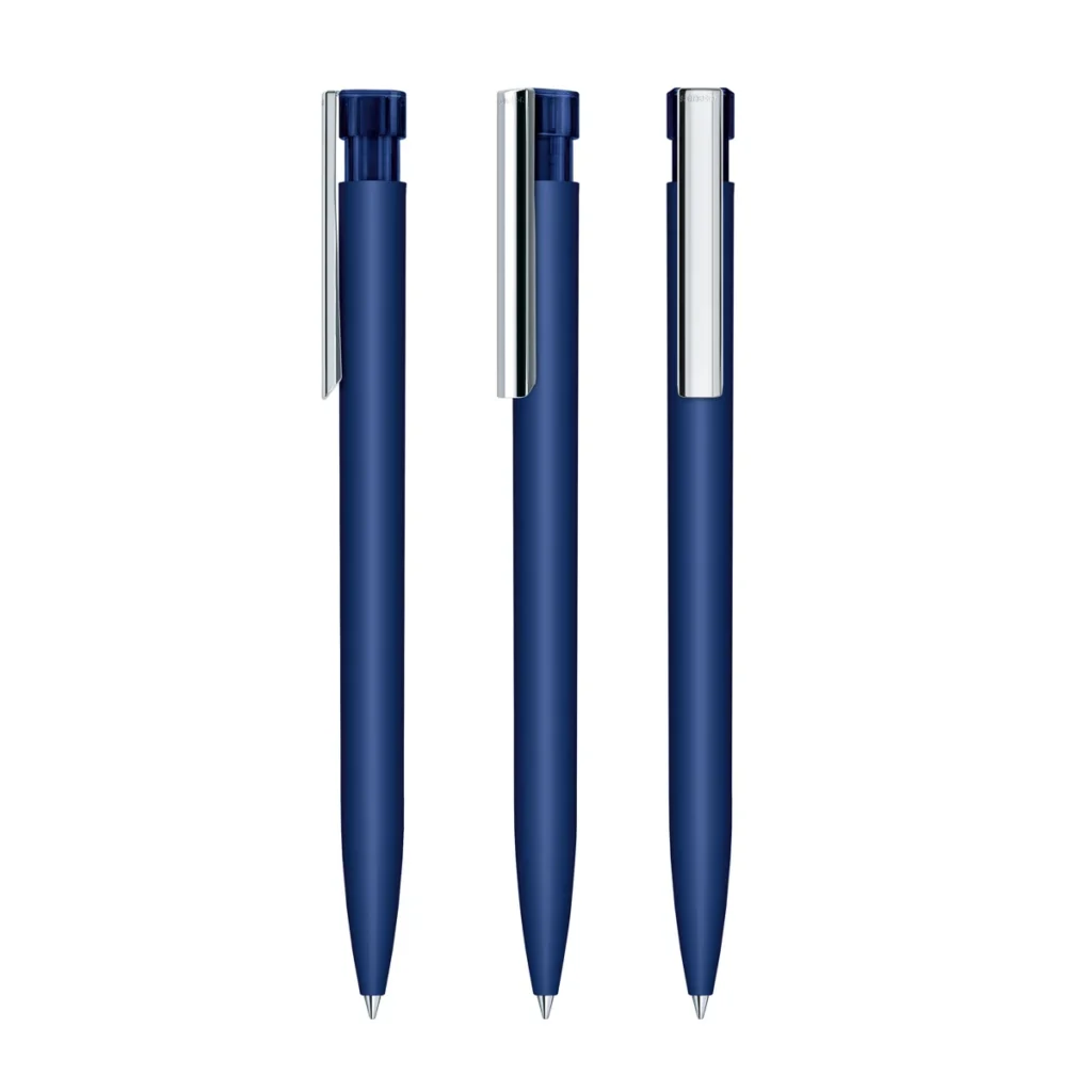 Senator Liberty Soft Touch Ball Pen With Metal Clip in Dark Blue 2757