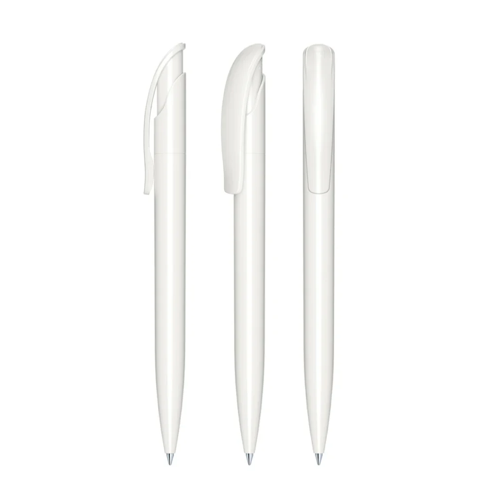Senator Challenger Polished Plastic Ballpen in White
