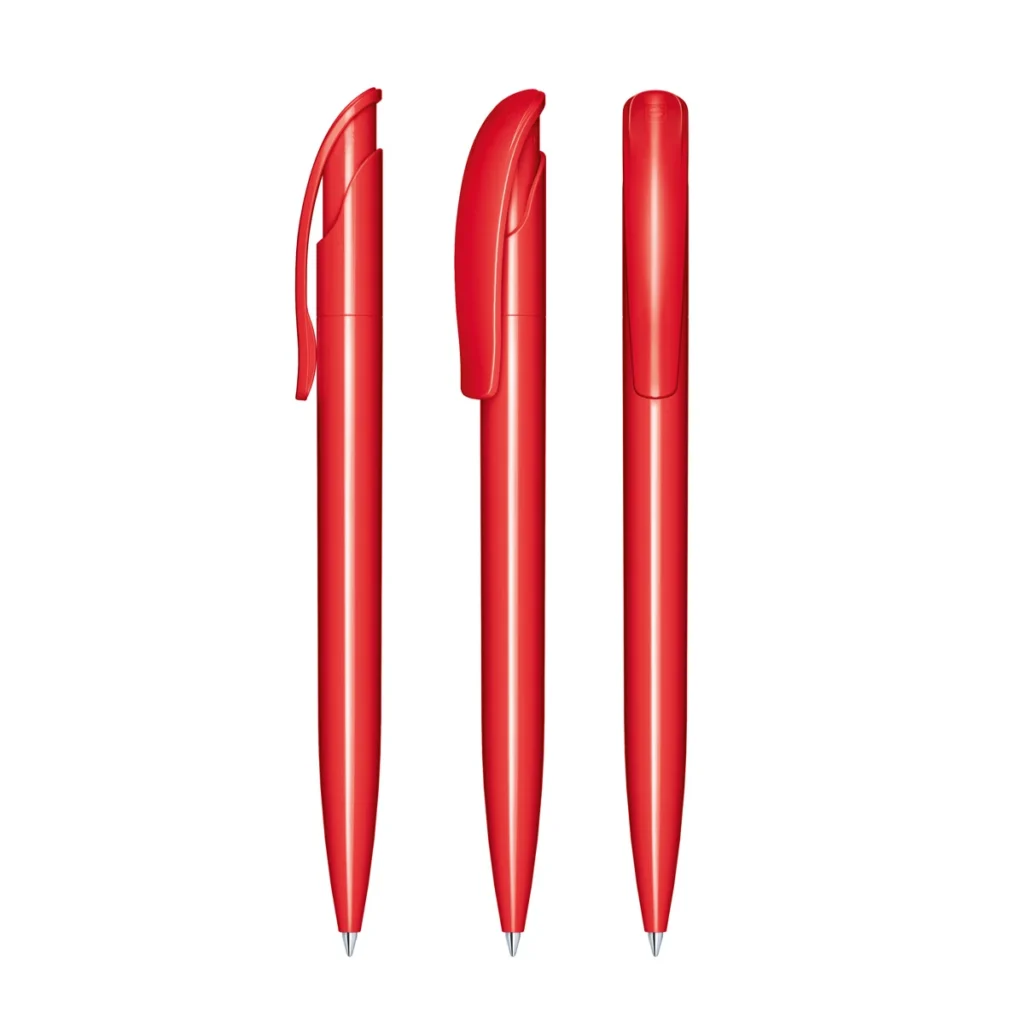 Senator Challenger Polished Plastic Ballpen in Strawberry Red 186