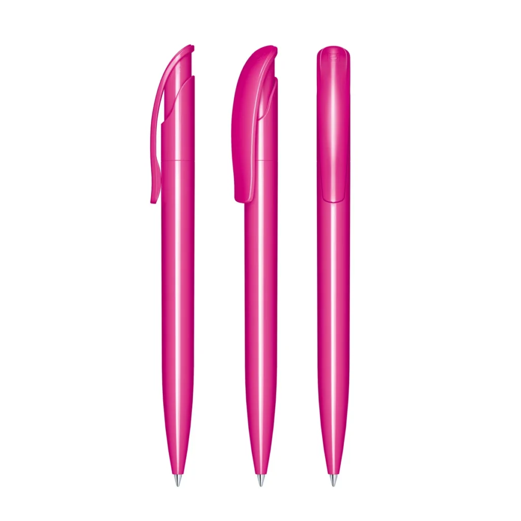 Senator Challenger Polished Plastic Ballpen in Rhodamine Red