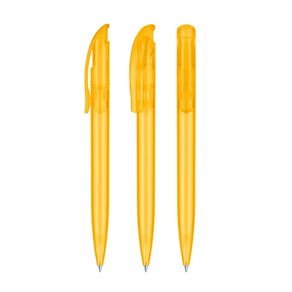 Senator Challenger Frosted Plastic Ballpen in Honey Yellow 7408