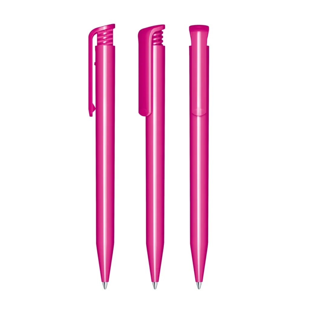 Senator Super Hit Polished Plastic Ballpen in Rhodamine Red