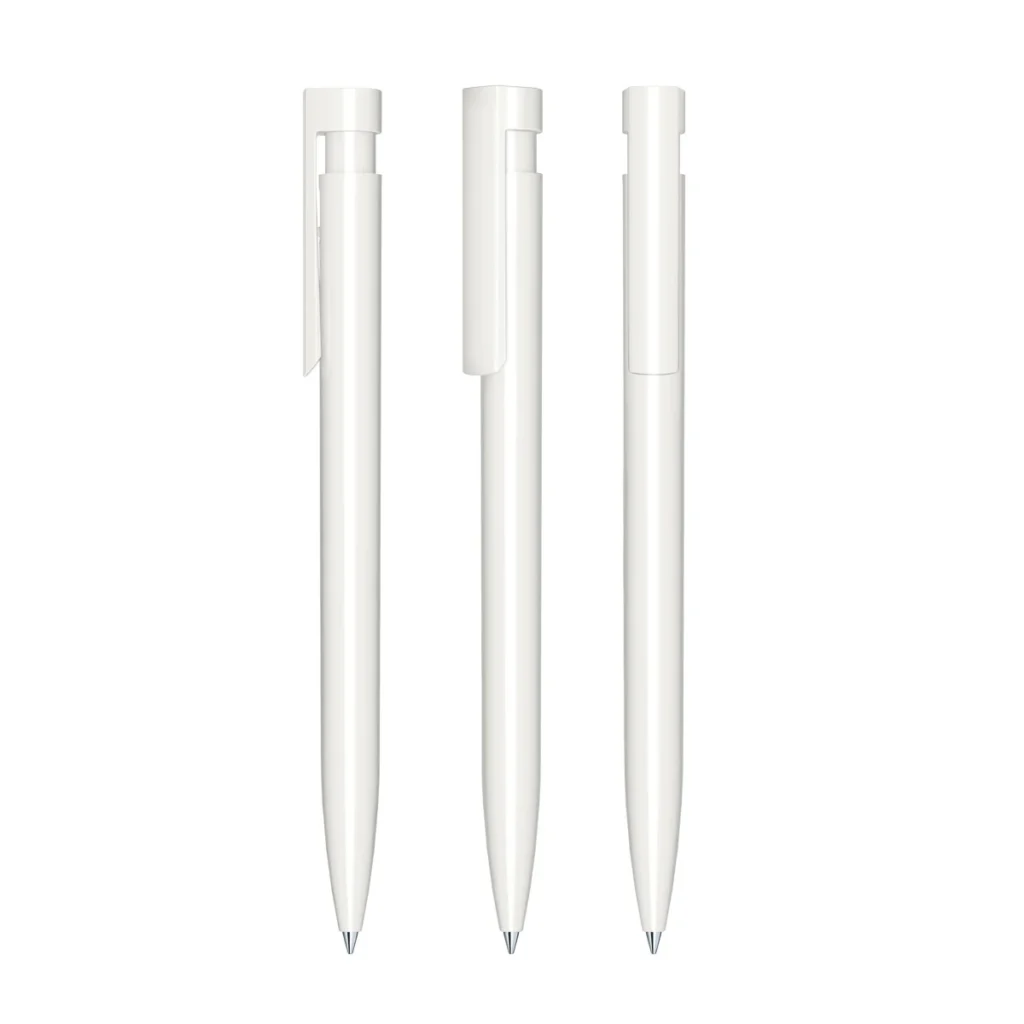 Senator Liberty Polished Plastic Ballpen in White