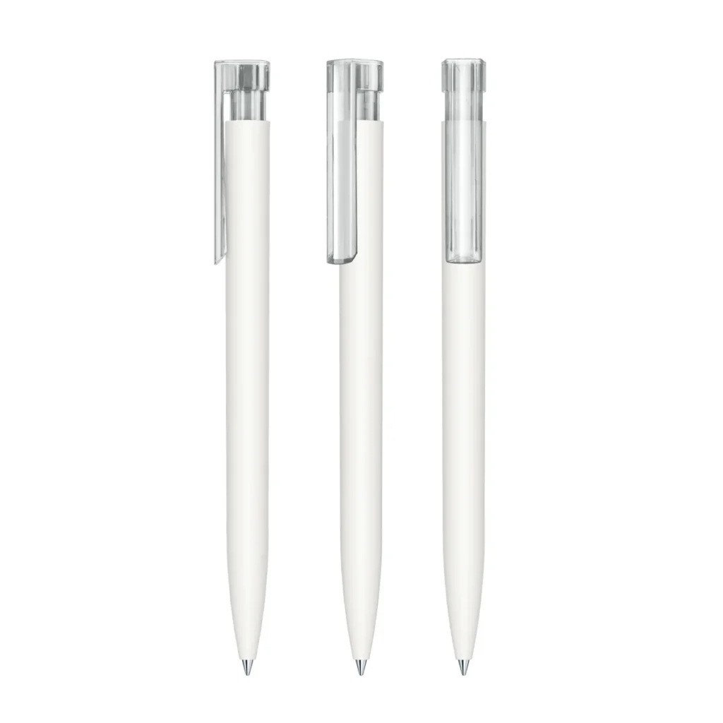 Senator Liberty Soft Touch Plastic Ballpen in White