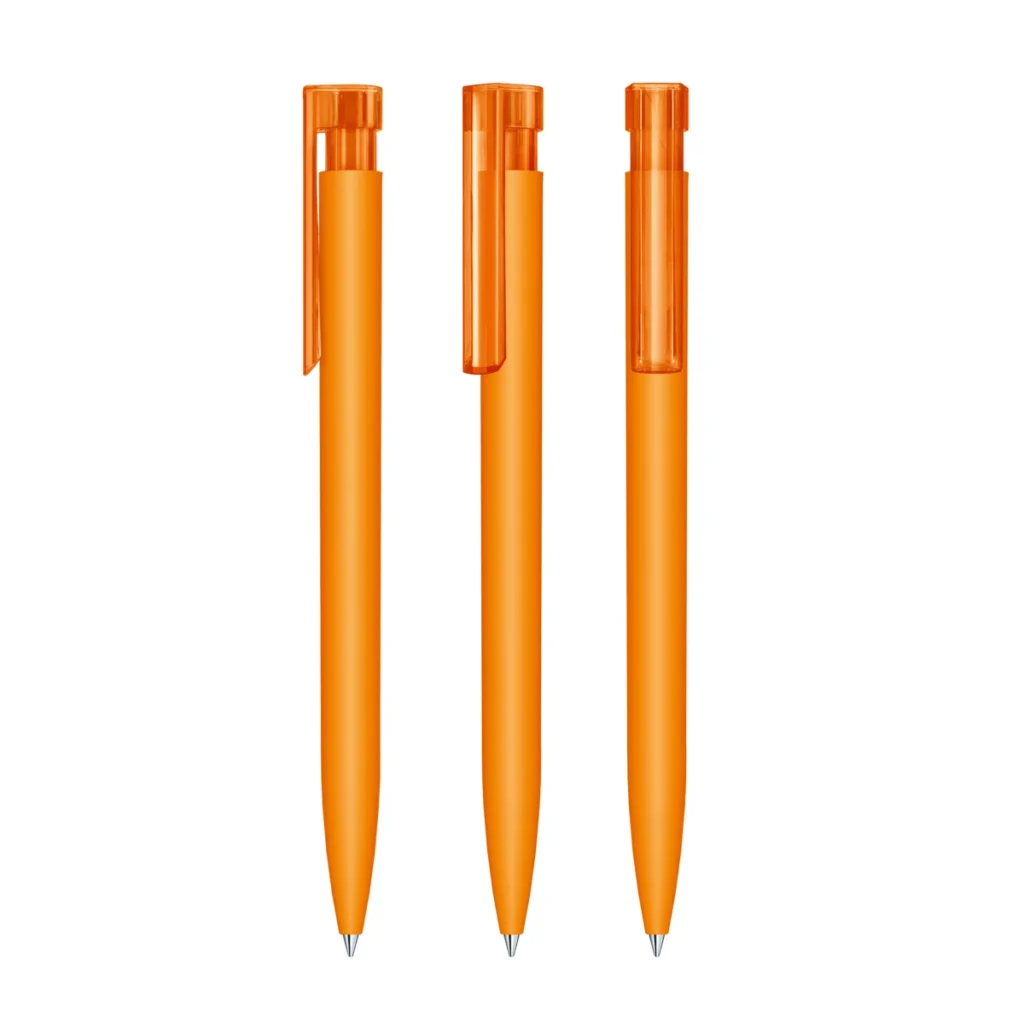 Senator Liberty Soft Touch Plastic Ballpen in Orange 151