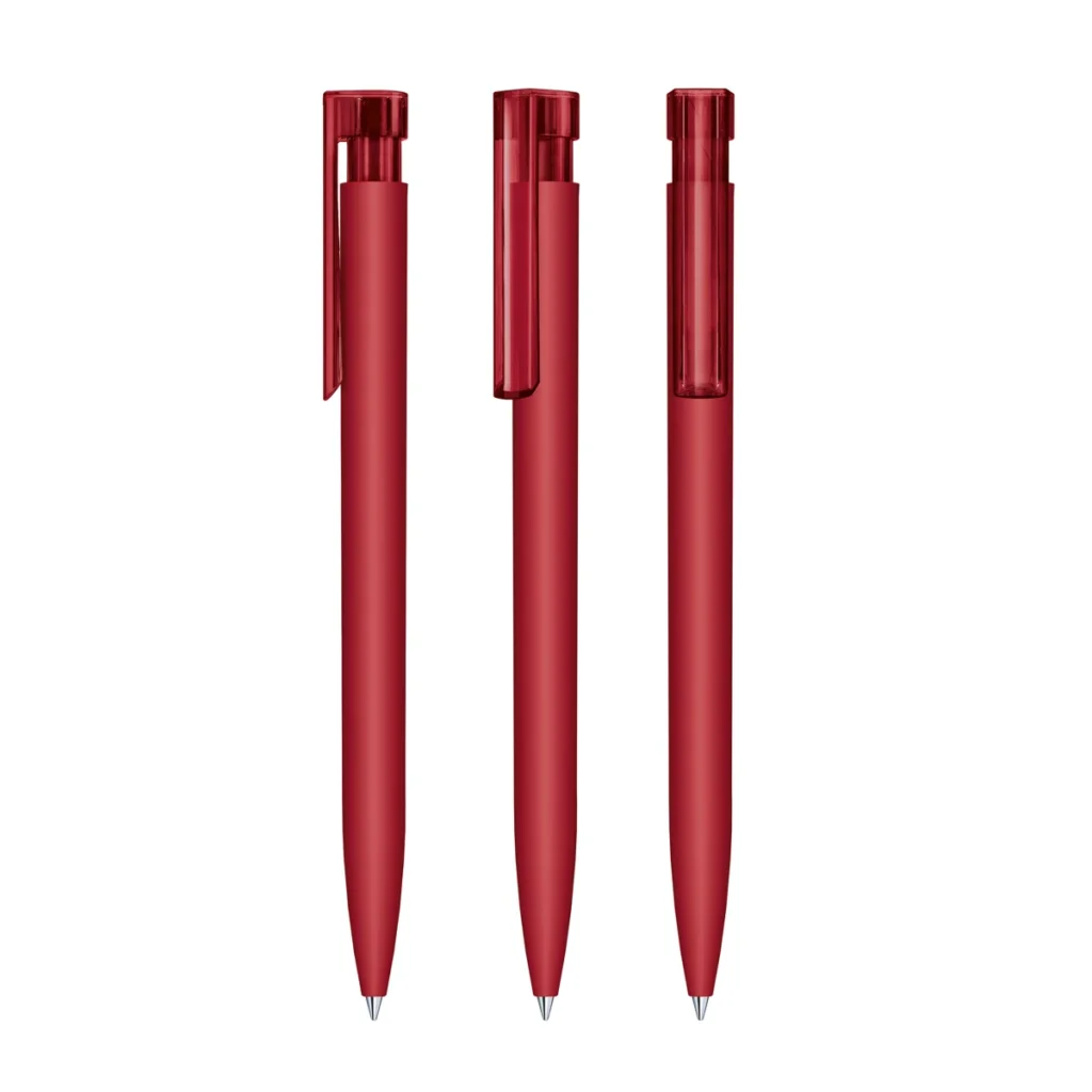Senator Liberty Soft Touch Plastic Ballpen in Cherry Red 201