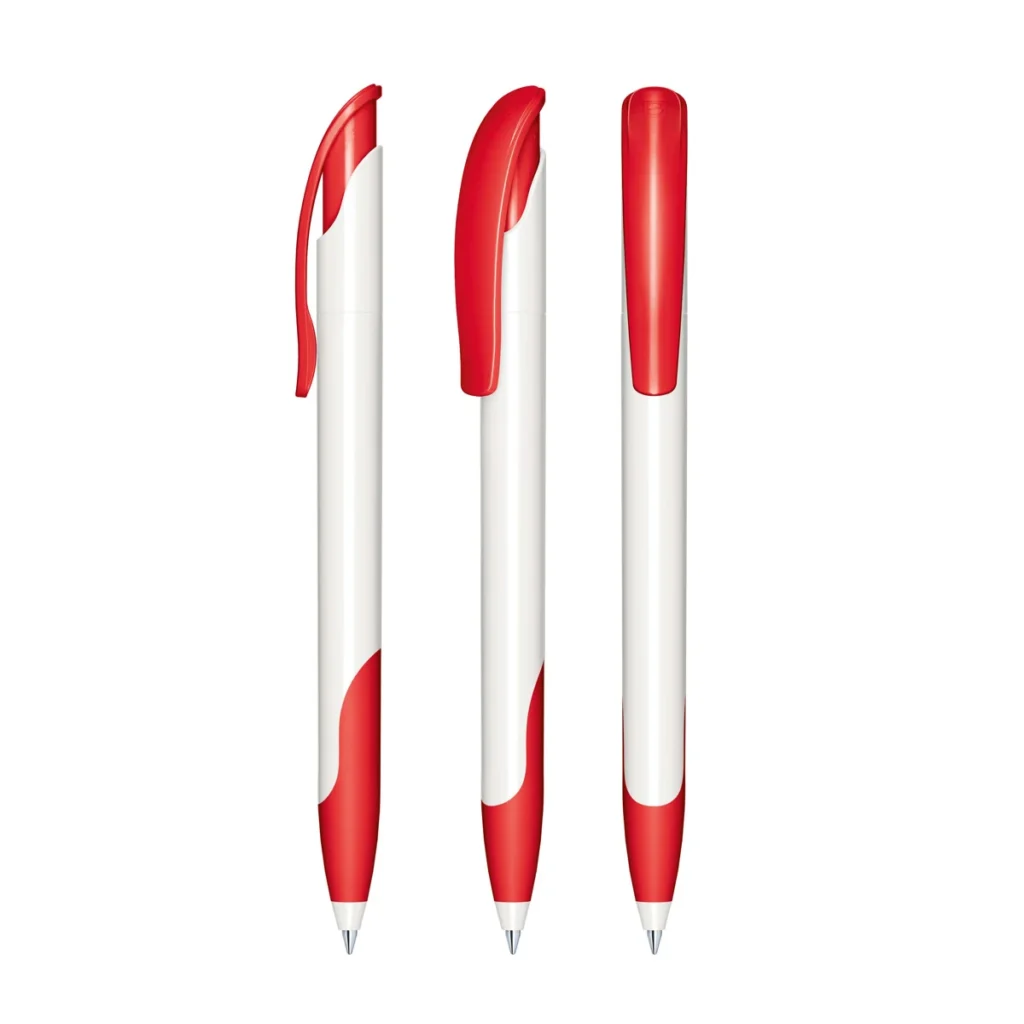 Senator Challenger Basic Plastic Ballpen with Soft Grip in Strawberry Red 186