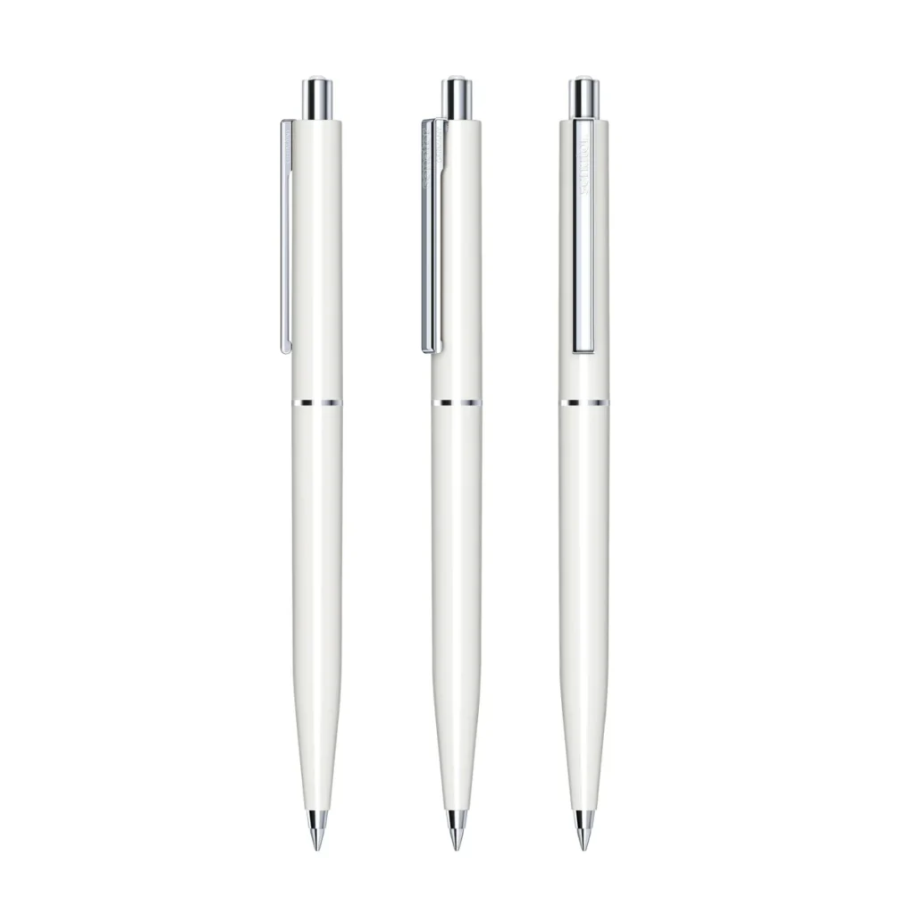 senator Point Polished Plastic Ballpen in White