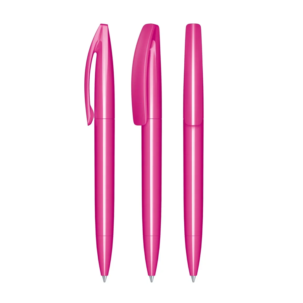 Senator Bridge Polished Plastic Ballpen in Rhodamine Red