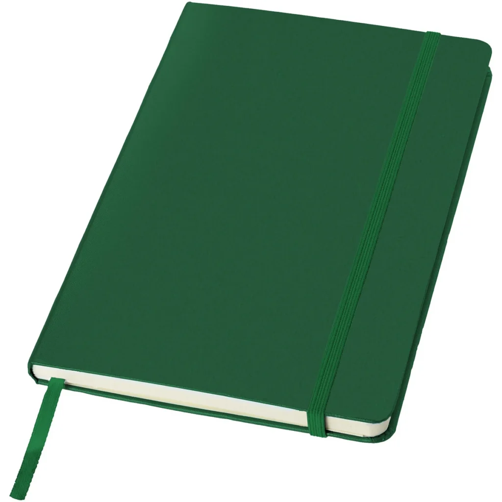 Classic A5 hard cover notebook in Hunter green