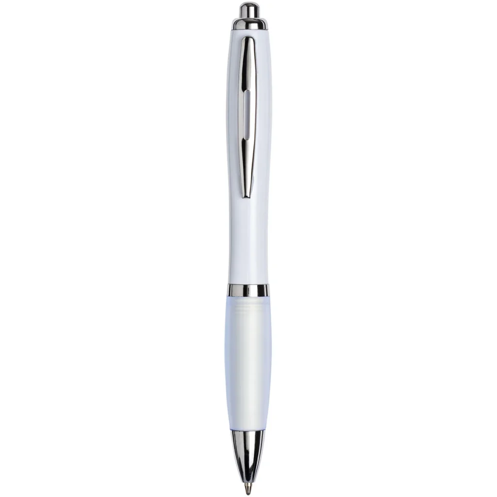 Nash ballpoint pen with coloured barrel and grip (black ink) in White