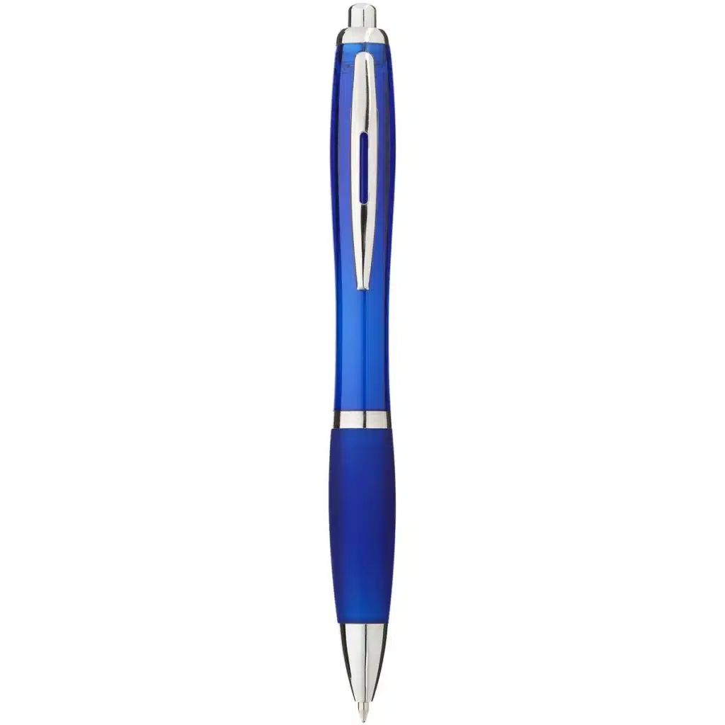 Nash ballpoint pen with coloured barrel and grip (black ink) in Royal blue
