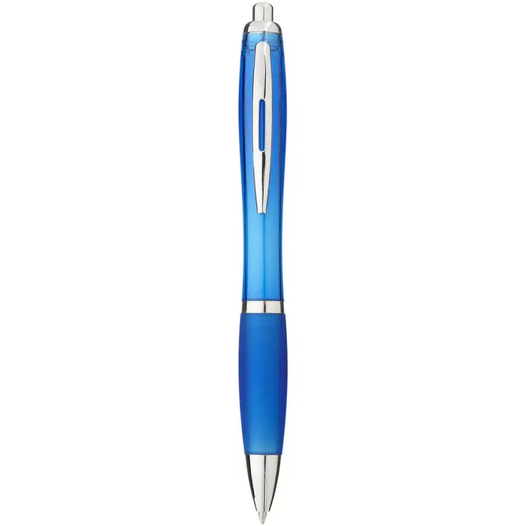 Nash ballpoint pen with coloured barrel and grip (black ink) in Aqua blue