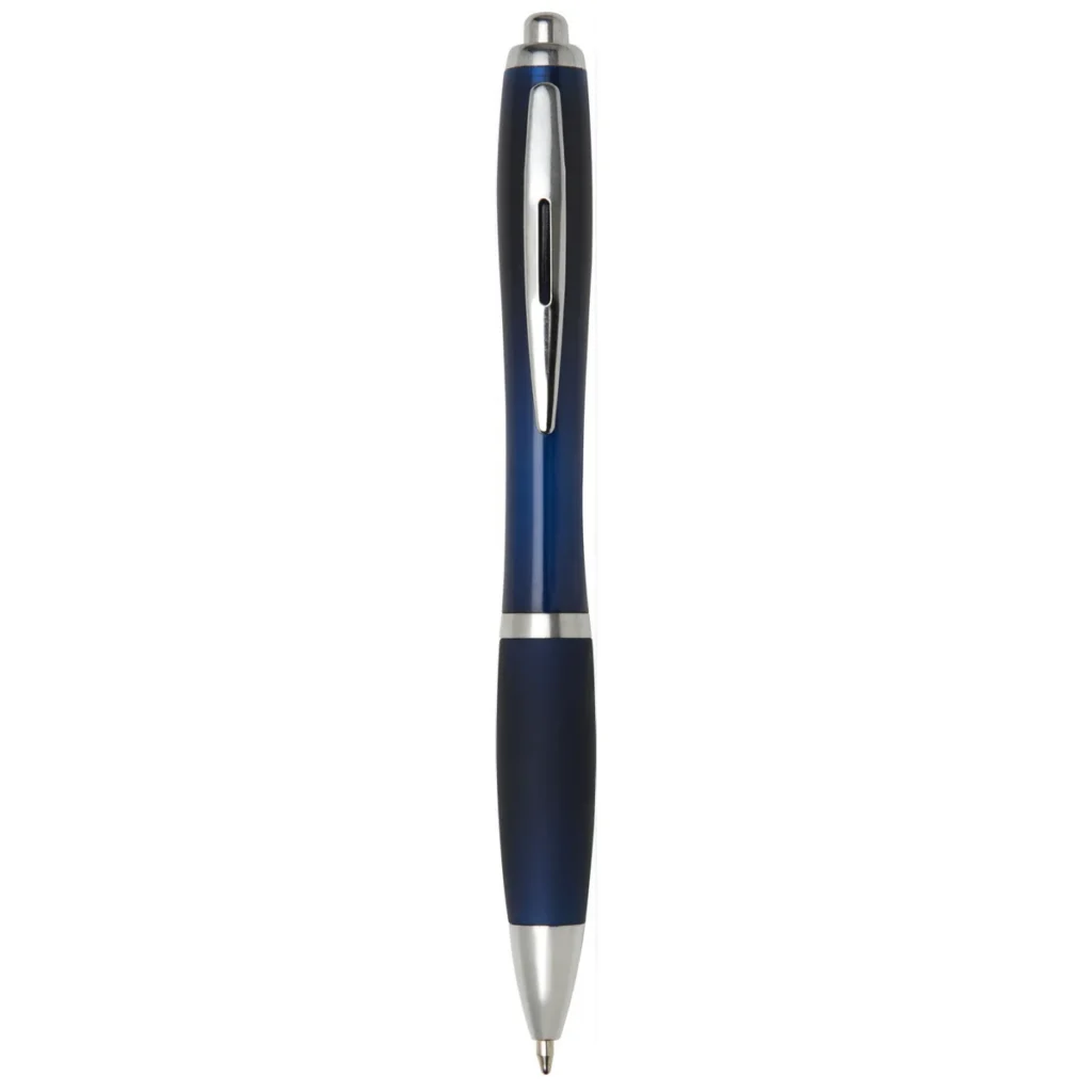Nash ballpoint pen with coloured barrel and grip (black ink) in Indigo blue