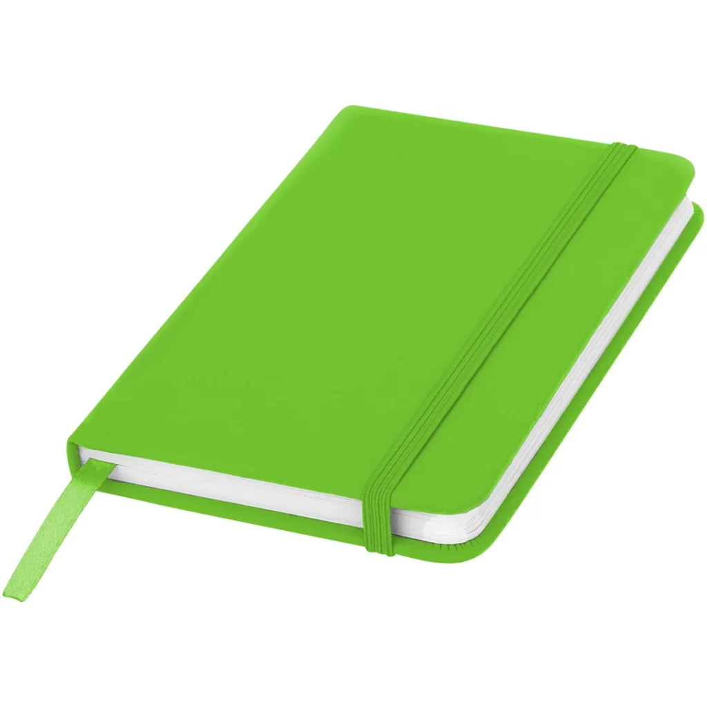 Spectrum A6 hard cover notebook in Lime green