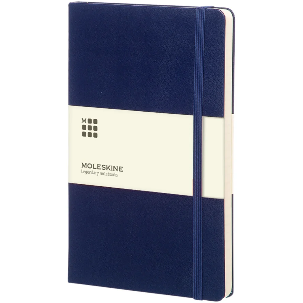 Moleskine Classic L hard cover notebook - ruled in Prussian blue