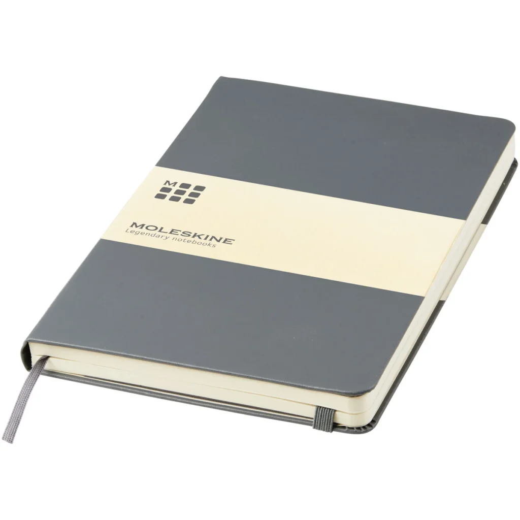 Moleskine Classic L hard cover notebook - ruled in Slate grey