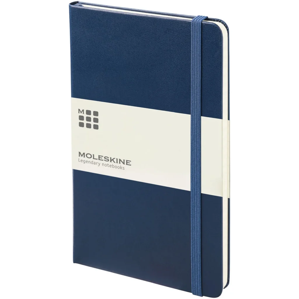 Moleskine Classic L hard cover notebook - ruled in Sapphire blue