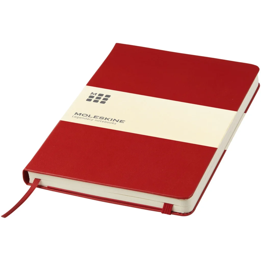 Moleskine Classic L hard cover notebook - ruled in Scarlet red