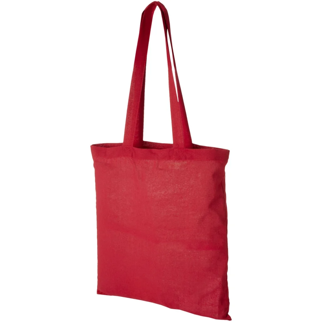 Carolina 100 g/m² cotton tote bag 7L in Red