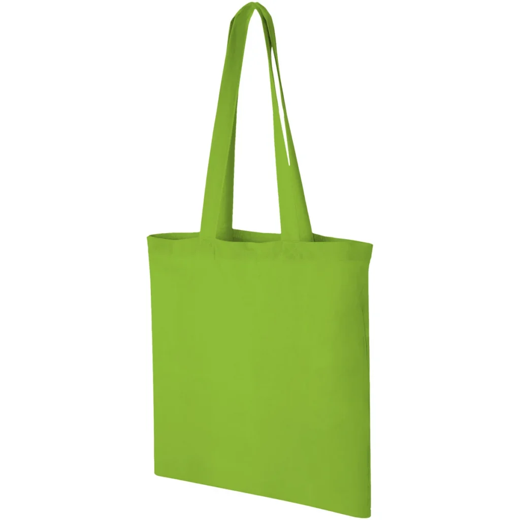 Carolina 100 g/m² cotton tote bag 7L in Lime
