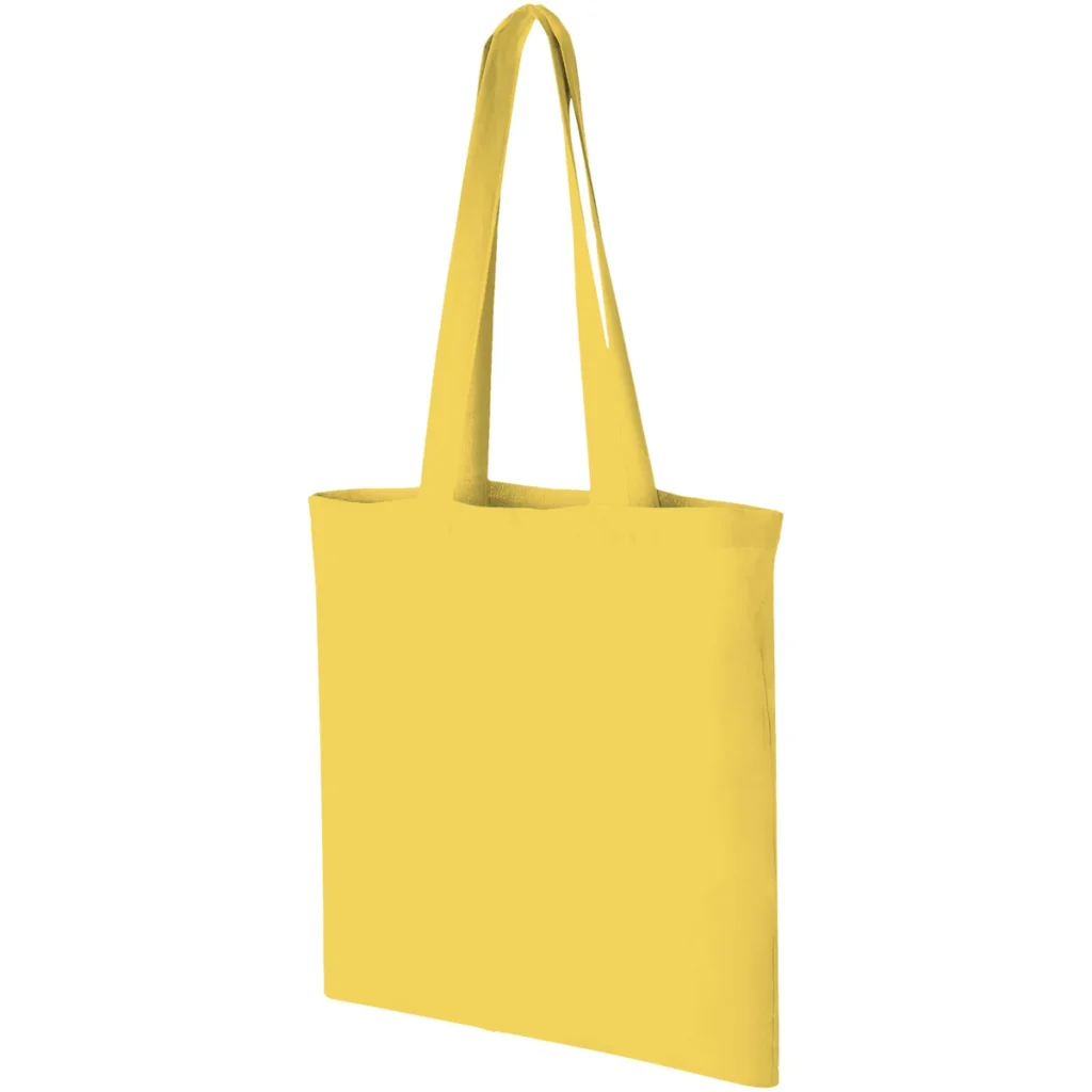 Carolina 100 g/m² cotton tote bag 7L in Yellow