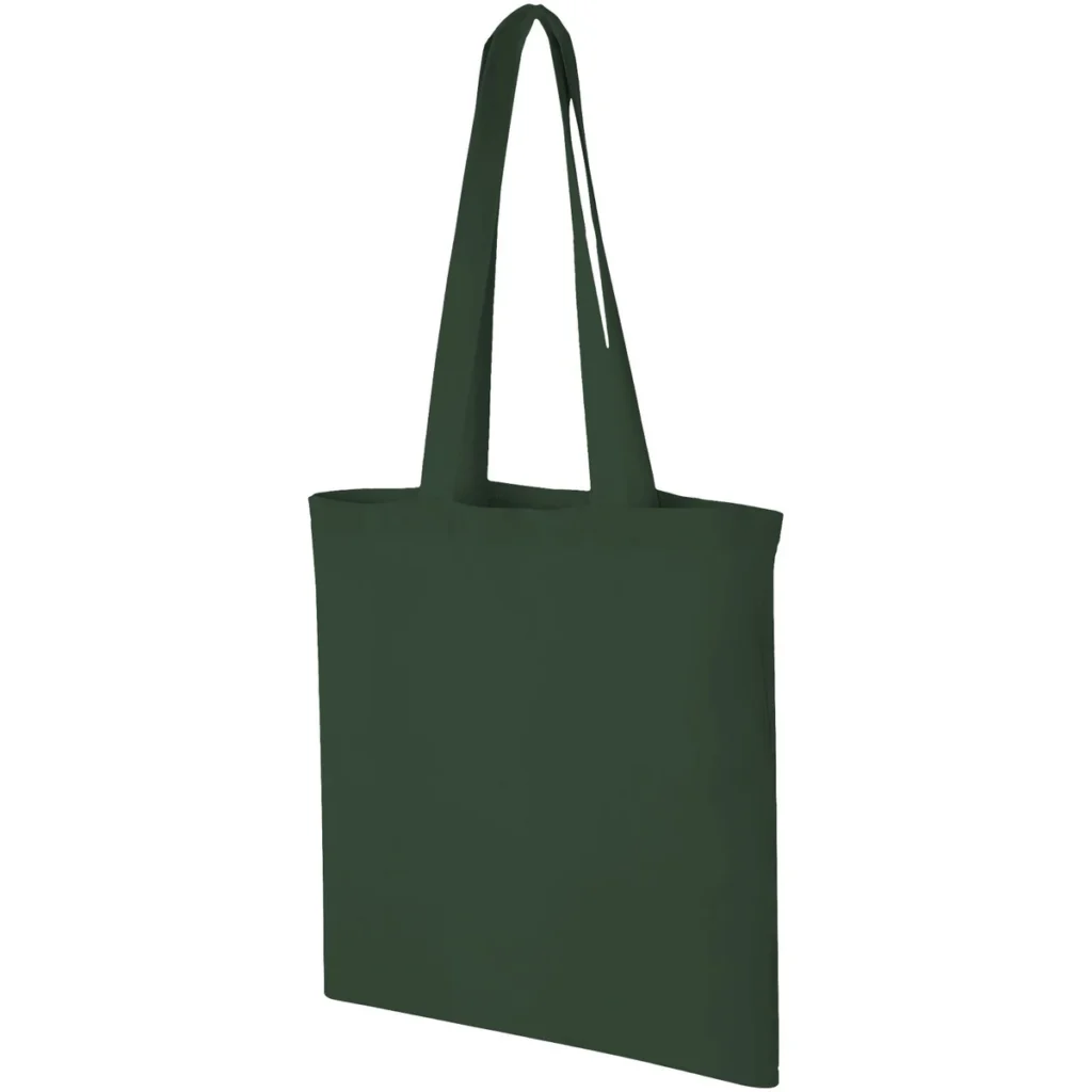 Carolina 100 g/m² cotton tote bag 7L in Forest green