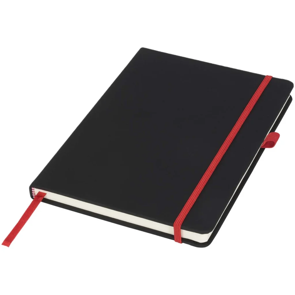 Noir medium notebook in Black, Red