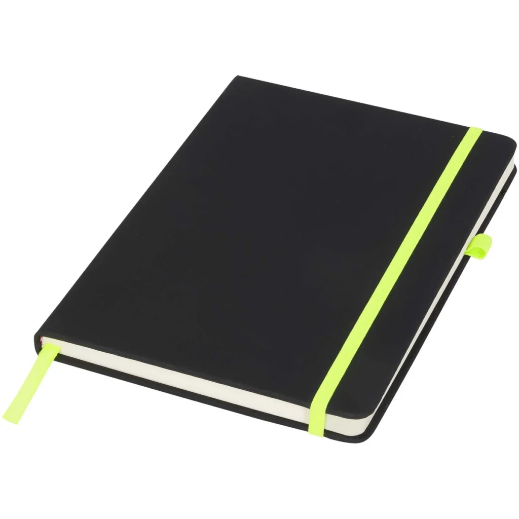 Noir medium notebook in Black, Lime