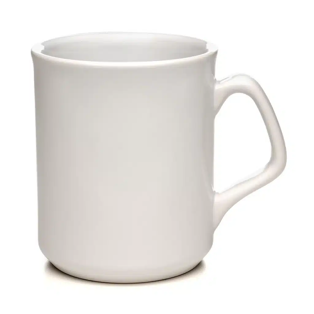 Sparta White Gloss Finish Mug in White
