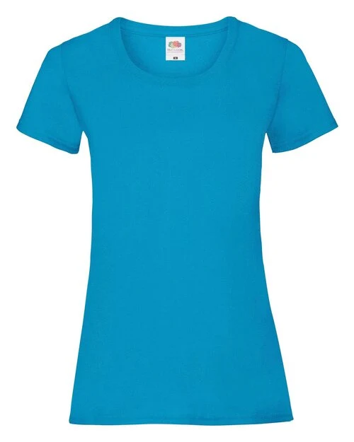 Fruit Of The Loom Valueweight T-Shirt (Women's) in Azure Blue