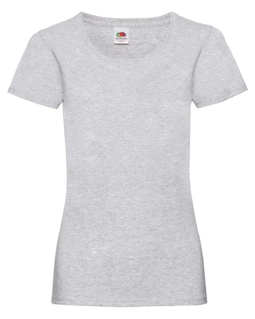 Fruit Of The Loom Valueweight T-Shirt (Women's) in Heather Grey