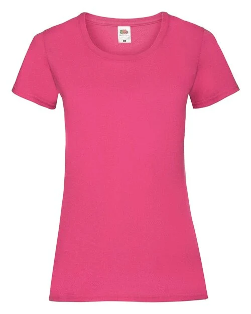Fruit Of The Loom Valueweight T-Shirt (Women's) in Fuchsia