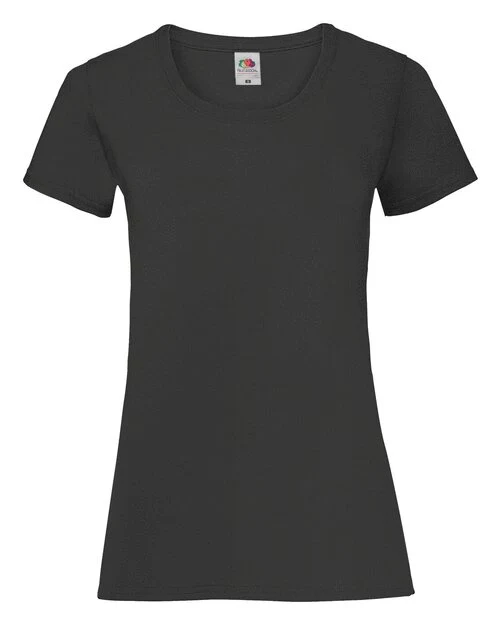 Fruit Of The Loom Valueweight T-Shirt (Women's) in Black