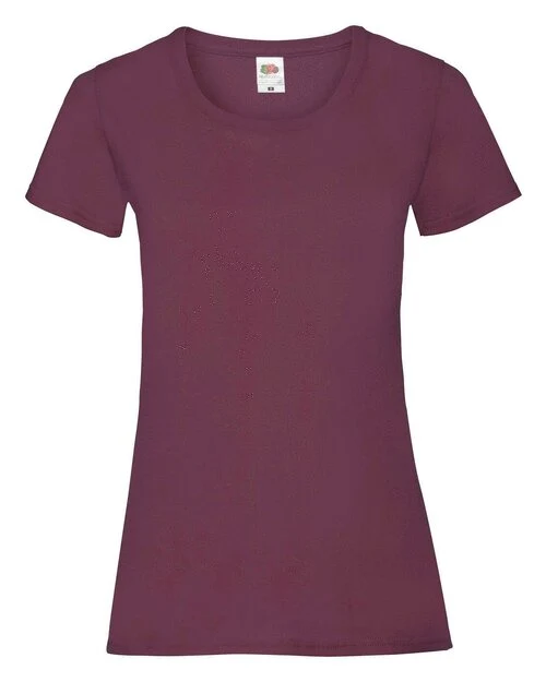 Fruit Of The Loom Valueweight T-Shirt (Women's) in Burgandy