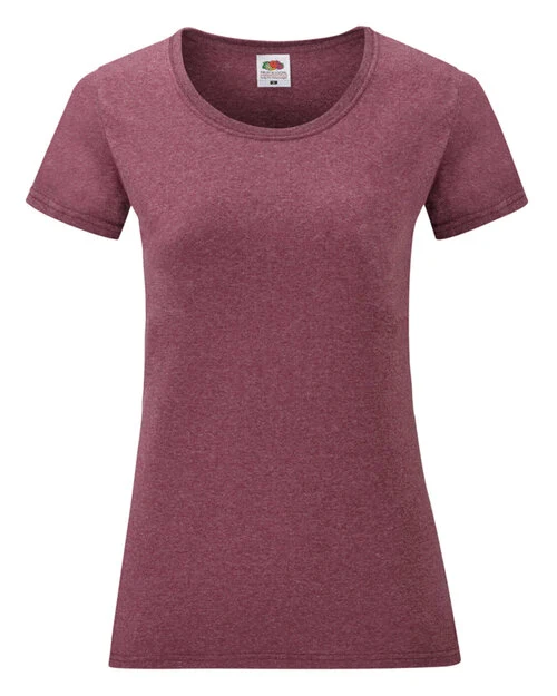 Fruit Of The Loom Valueweight T-Shirt (Women's) in Heather Burgundy