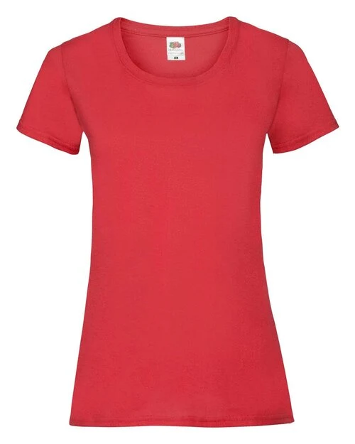 Fruit Of The Loom Valueweight T-Shirt (Women's) in Red