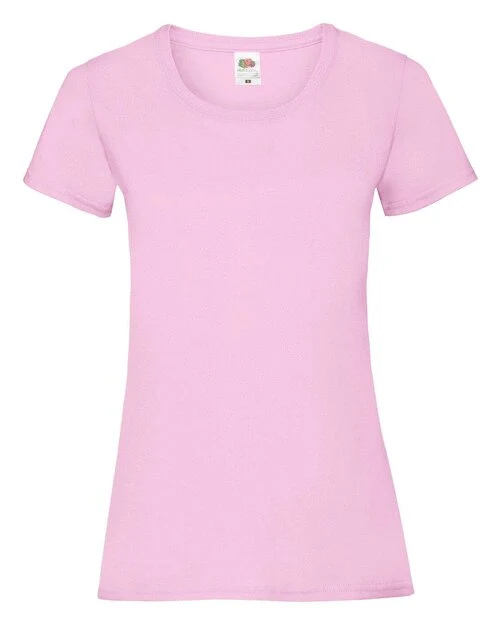 Fruit Of The Loom Valueweight T-Shirt (Women's) in Light Pink