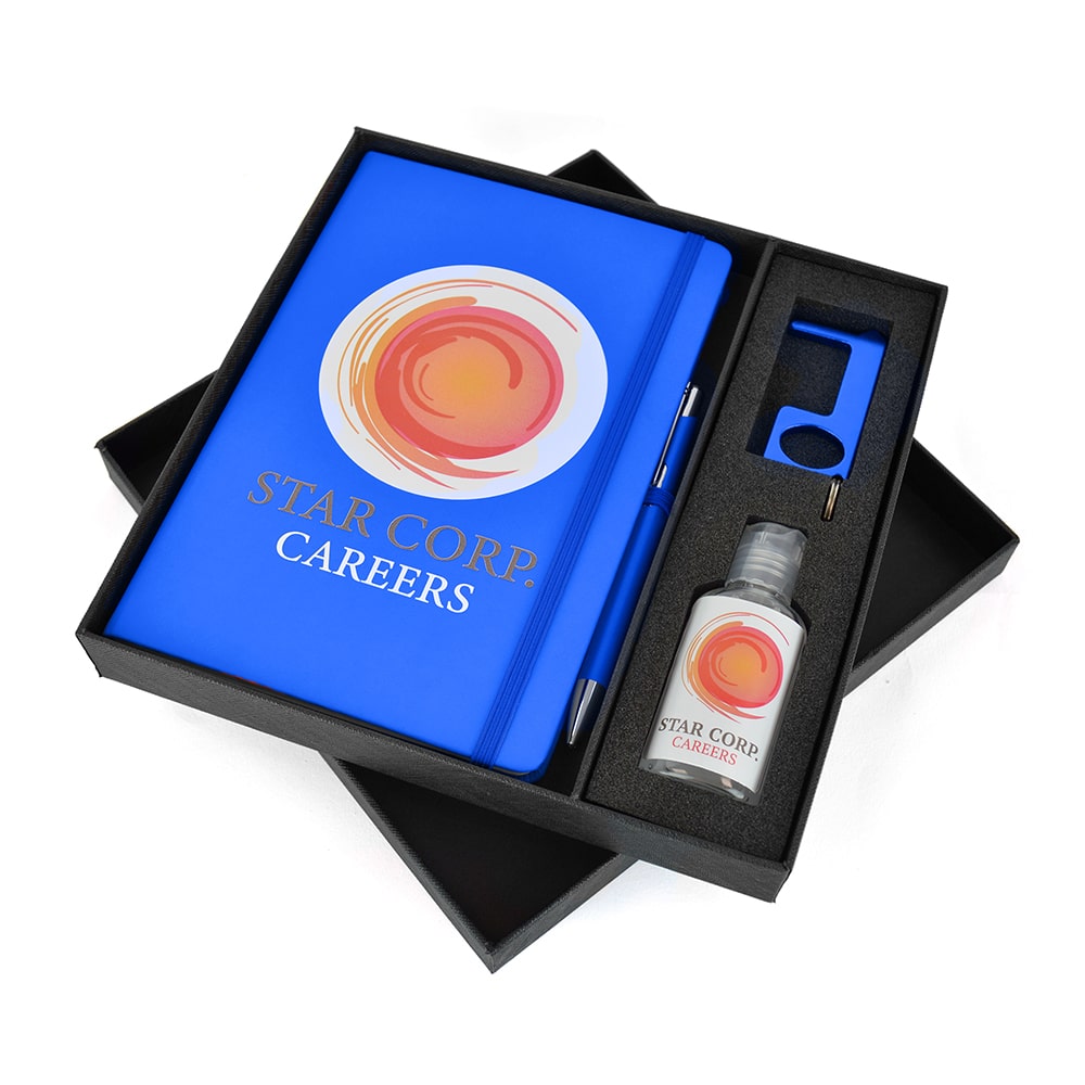 NATURE NOTEBOOK AND PEN BOX SET WITH RECYCLED NOTEBOOK AND SUMO BAMBOO BALL PEN