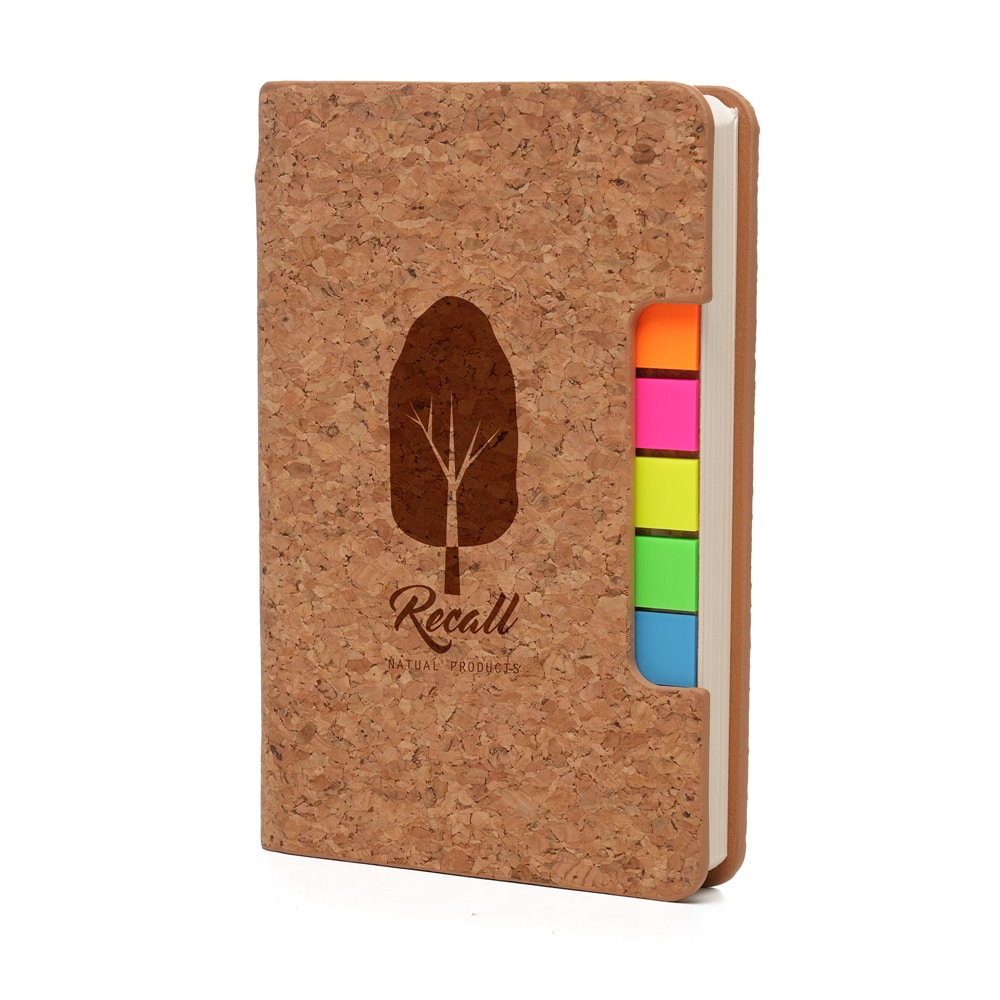 CORTEZ CORK NOTEBOOK WITH FLAGS