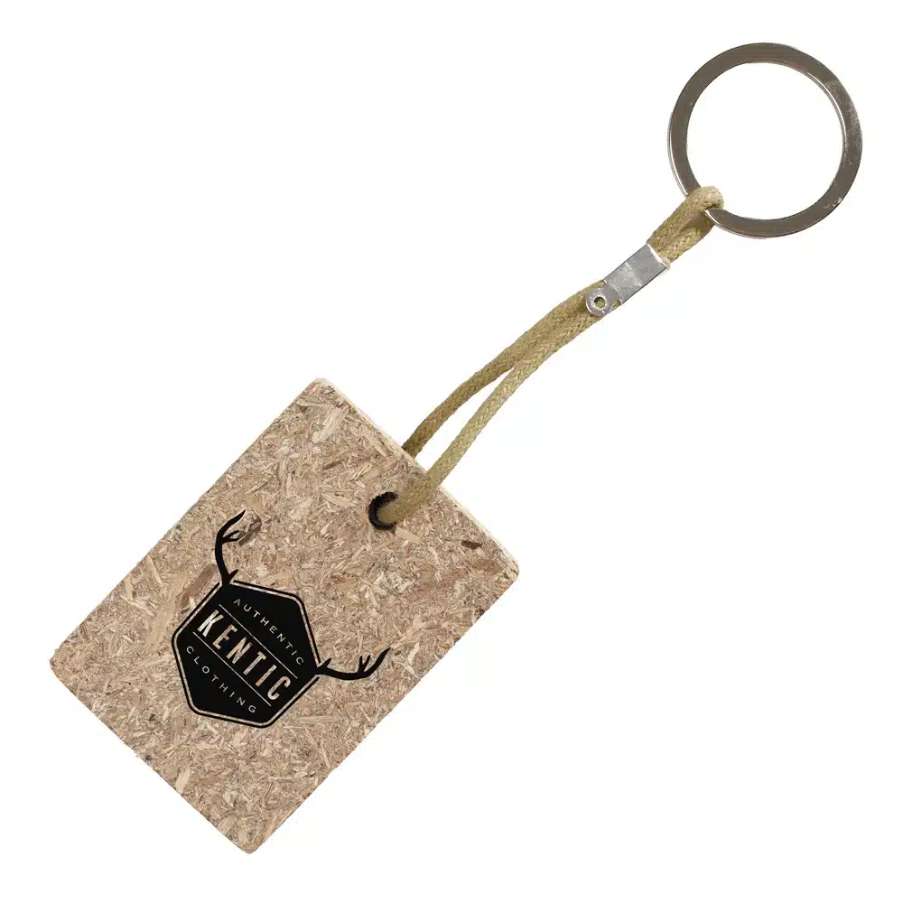 Rectangle Biohusk Keyring, product detail